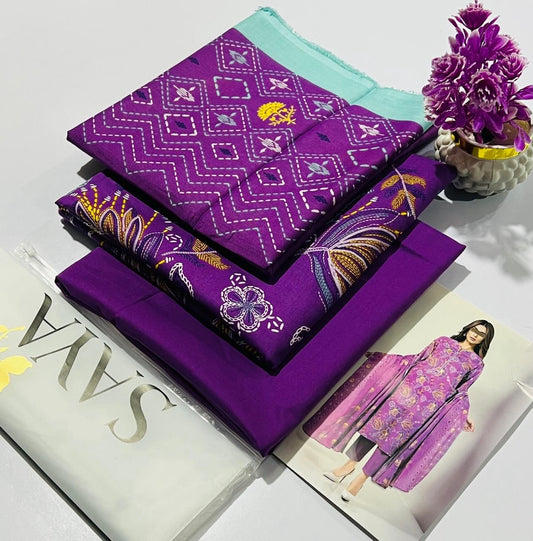 SAYA 3pc Printed Lawn